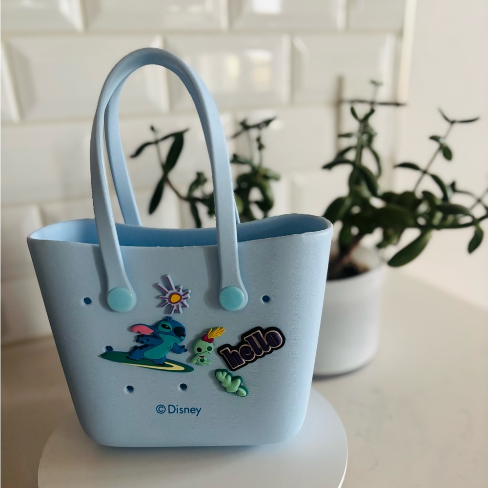 Disney Blue Kids Tote Bag Stitch theme